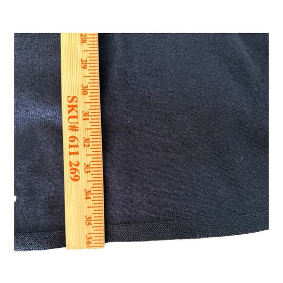 Oliver Charles Merino Wool Yak Navy Blue All-Season Swing Dress M - Picture 12 of 13